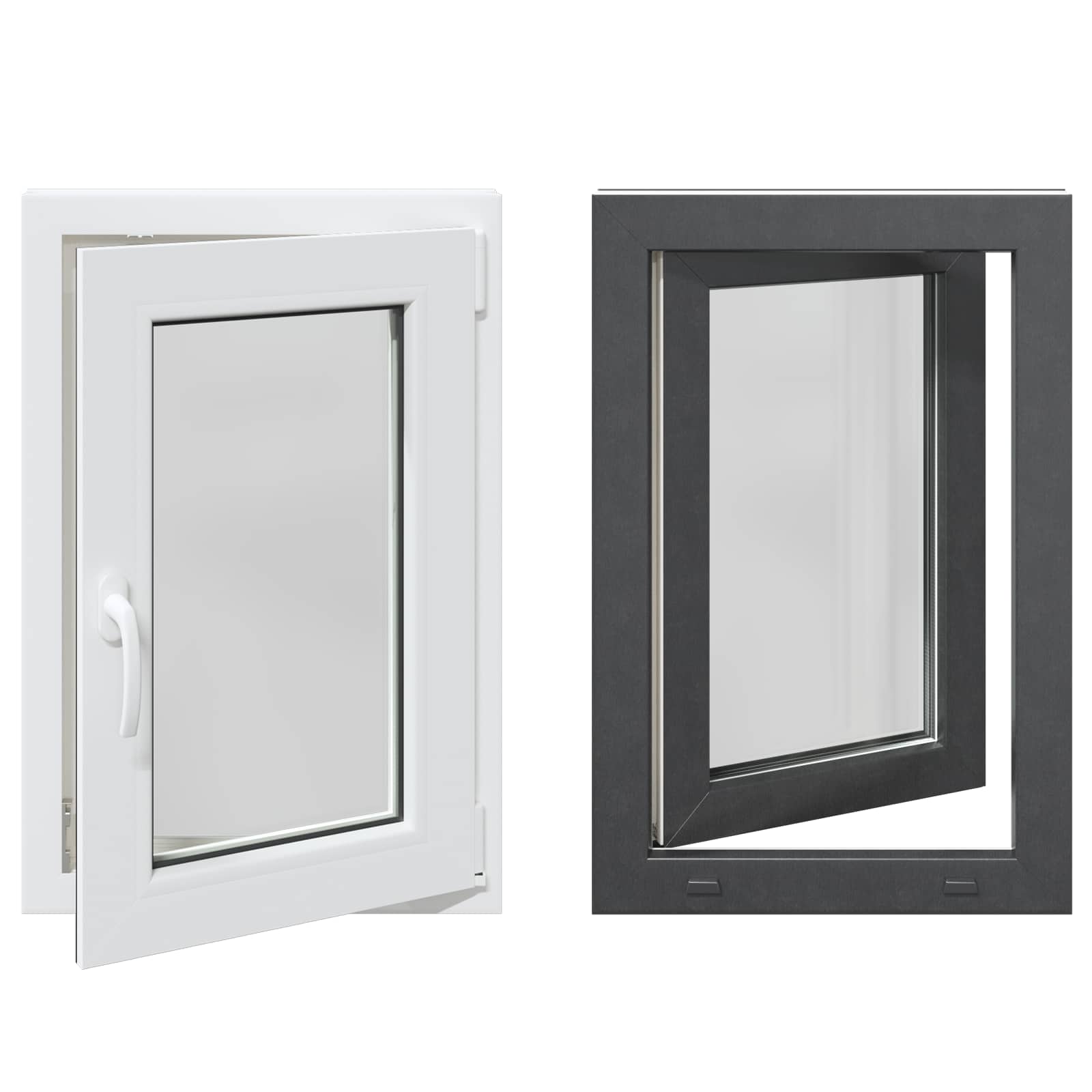 Kipp- und Drehfenster für den Keller RISOR 50 x 75 cm