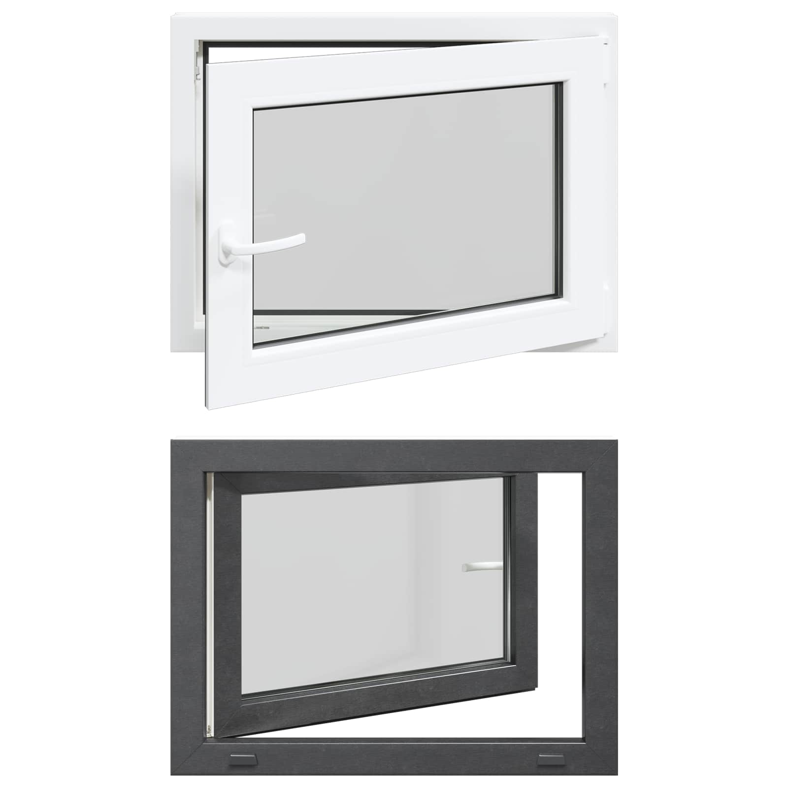 Kipp- und Drehfenster für den Keller RISOR 80 x 50 cm