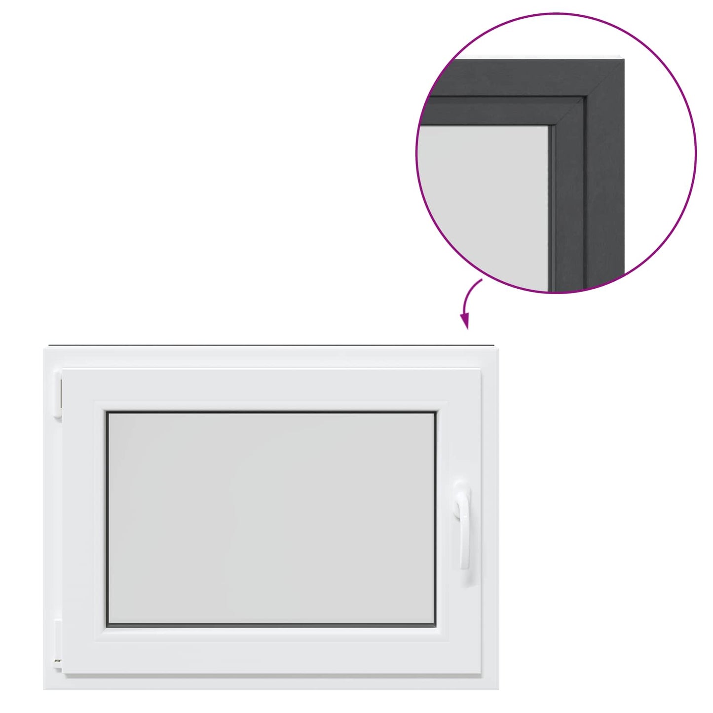 Kipp- und Drehfenster für den Keller RISOR 80 x 70 cm