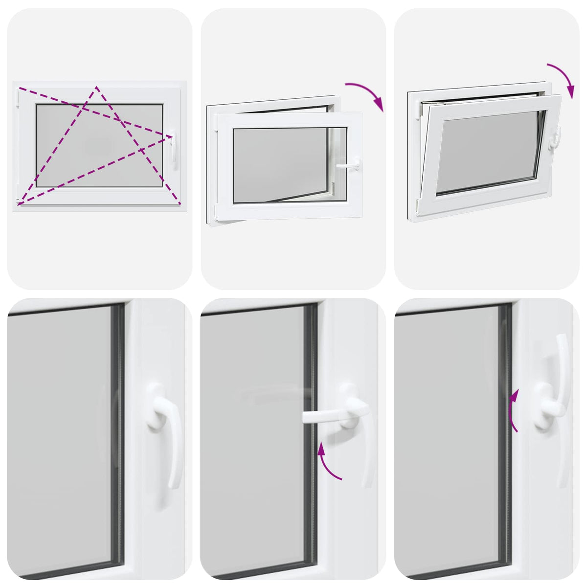 Kellerfenster Innenseite Farbe Weiß RISOR 80 x 70 cm