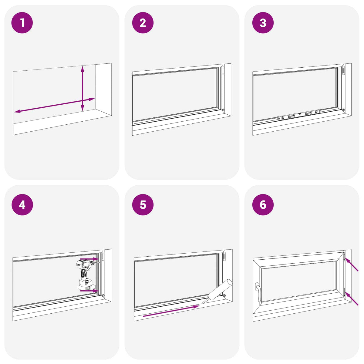 Kellerfenster Innenseite Farbe Weiß RISOR 90 x 50 cm