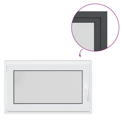 Kellerfenster Innenseite Farbe Weiß RISOR 100 x 70 cm