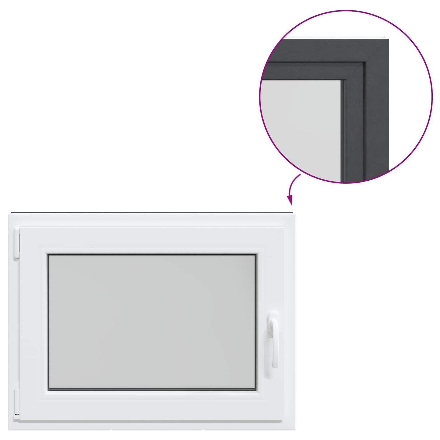 Kipp- und Drehfenster für den Keller RISOR 80 x 70 cm