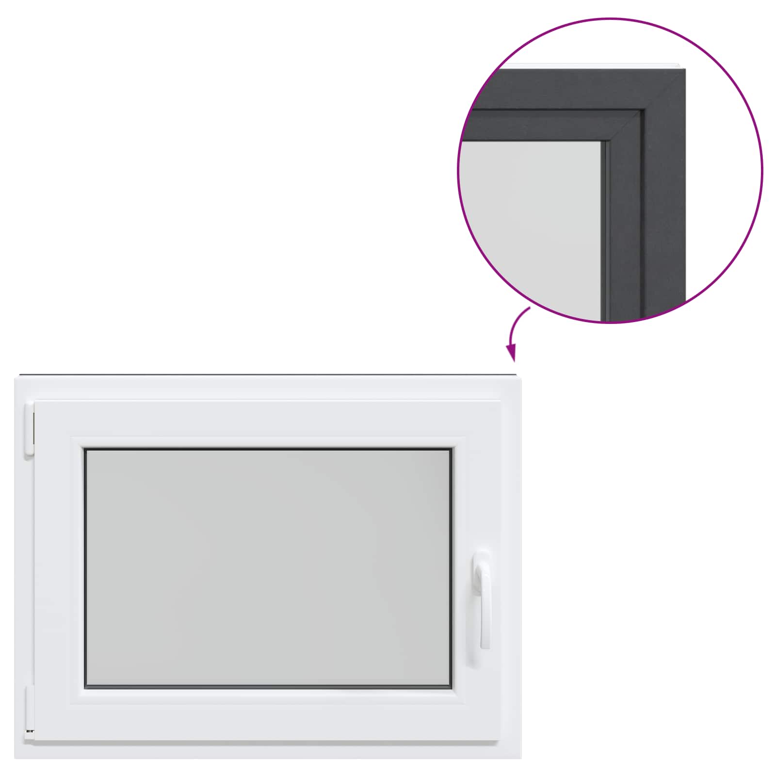 Kipp- und Drehfenster für den Keller RISOR 80 x 70 cm