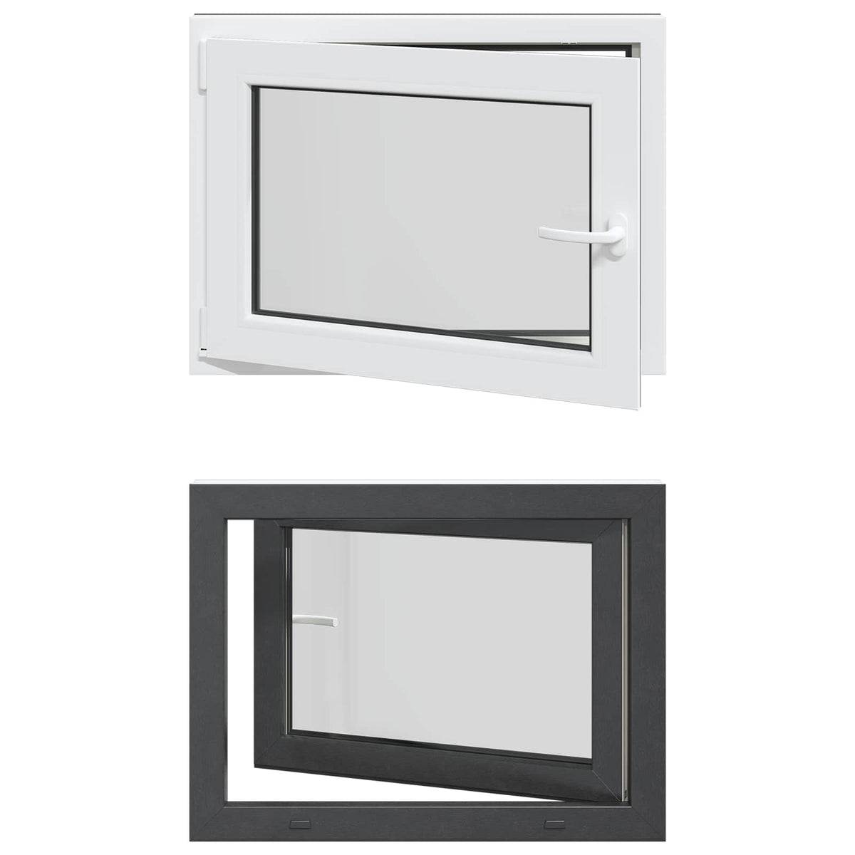 Kellerfenster Innenseite Farbe Weiß RISOR 80 x 70 cm