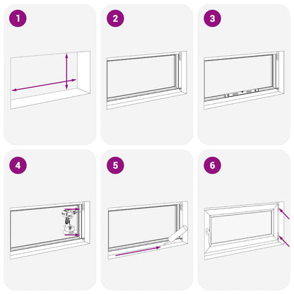 Kellerfenster Innenseite Farbe Weiß RISOR 90 x 50 cm