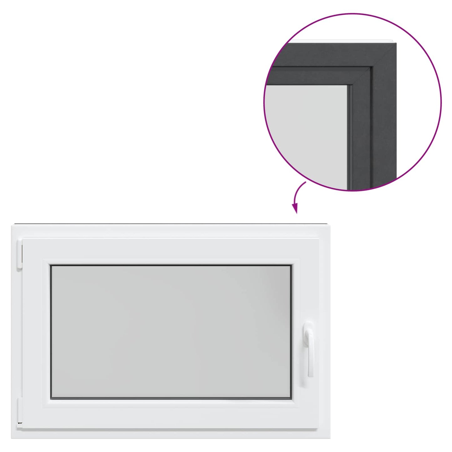 Kipp- und Drehfenster für den Keller RISOR 90 x 70 cm