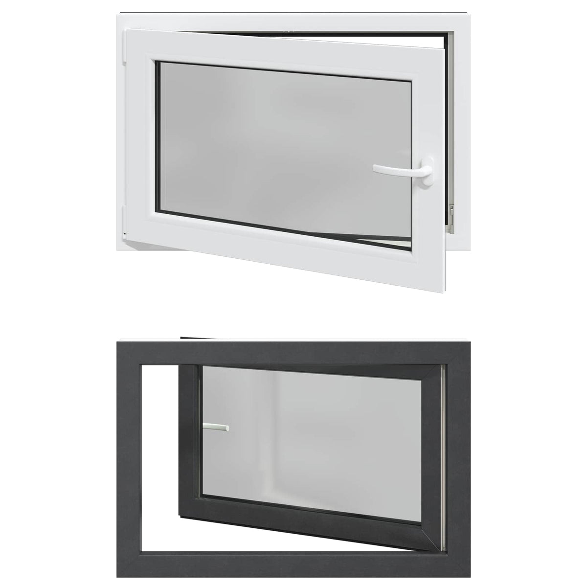 Kellerfenster Innenseite Farbe Weiß RISOR 90 x 70 cm