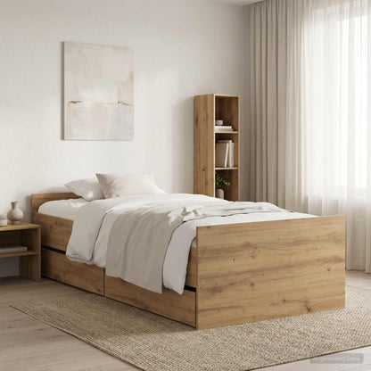 Bettrahmen Artisan-Eiche 100 x 200 cm Holzwerkstoff