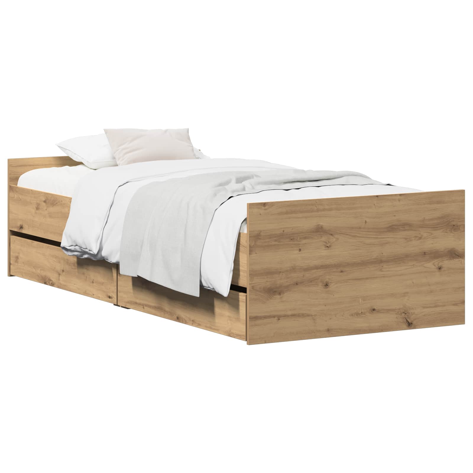Bettrahmen Artisan-Eiche 100 x 200 cm Holzwerkstoff