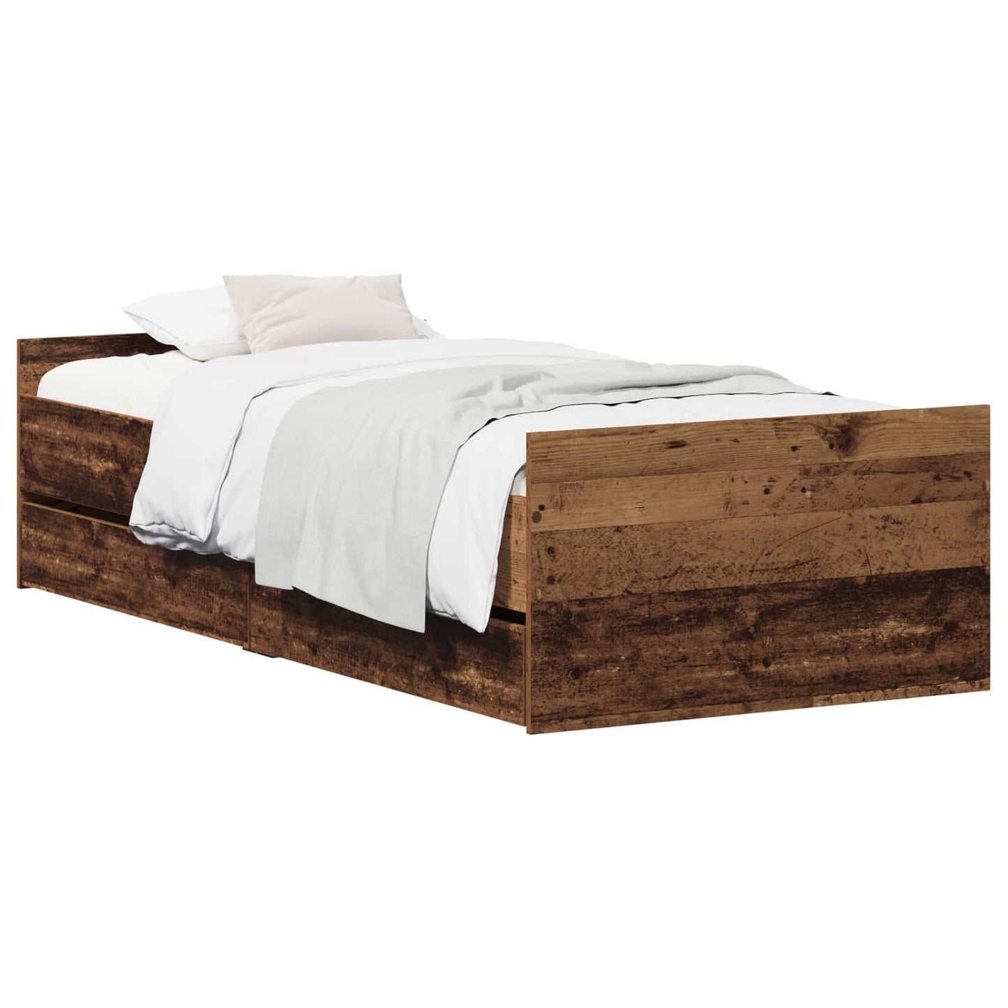 Bettrahmen Altholz 90 x 200 cm Holzwerkstoff