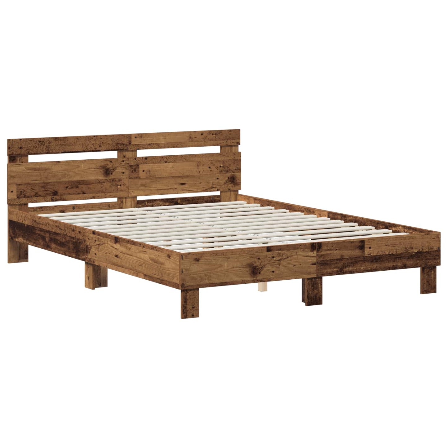 Bettrahmen Altholz 140 x 190 cm Holzwerkstoff