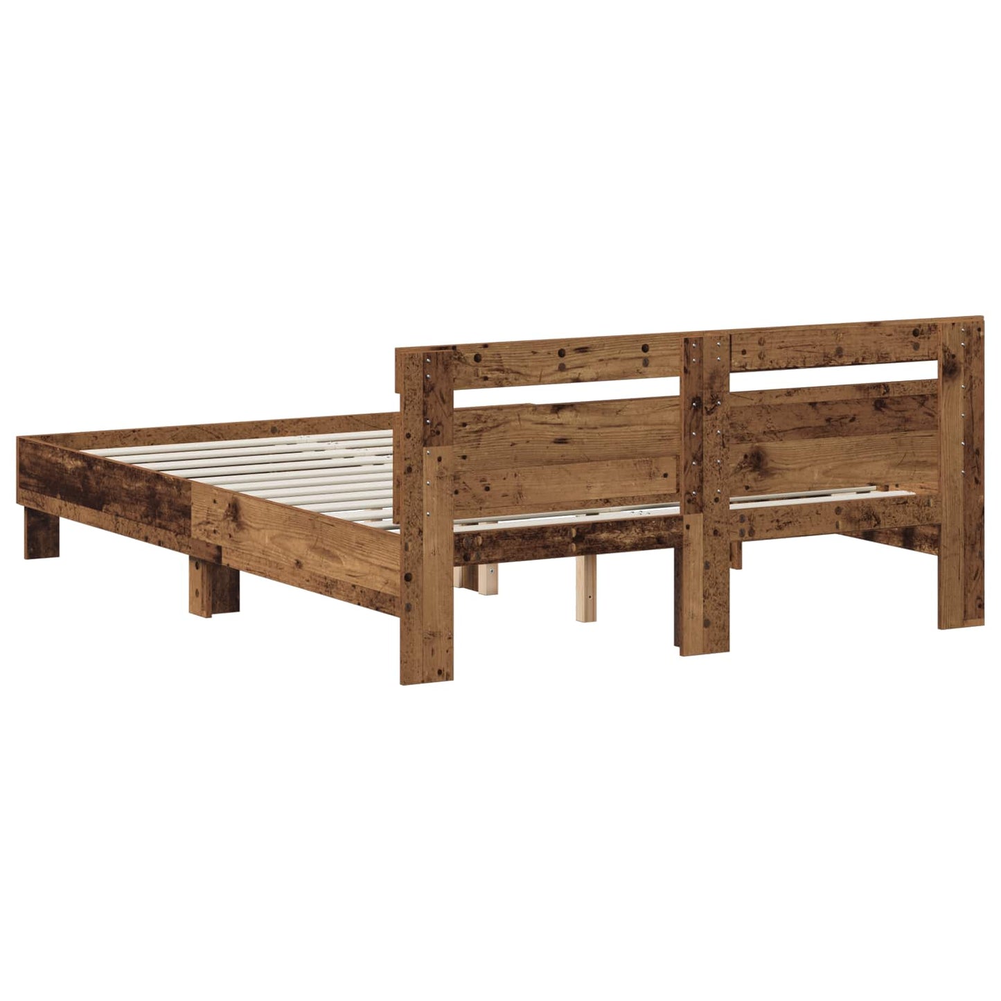Bettrahmen Altholz 140 x 190 cm Holzwerkstoff