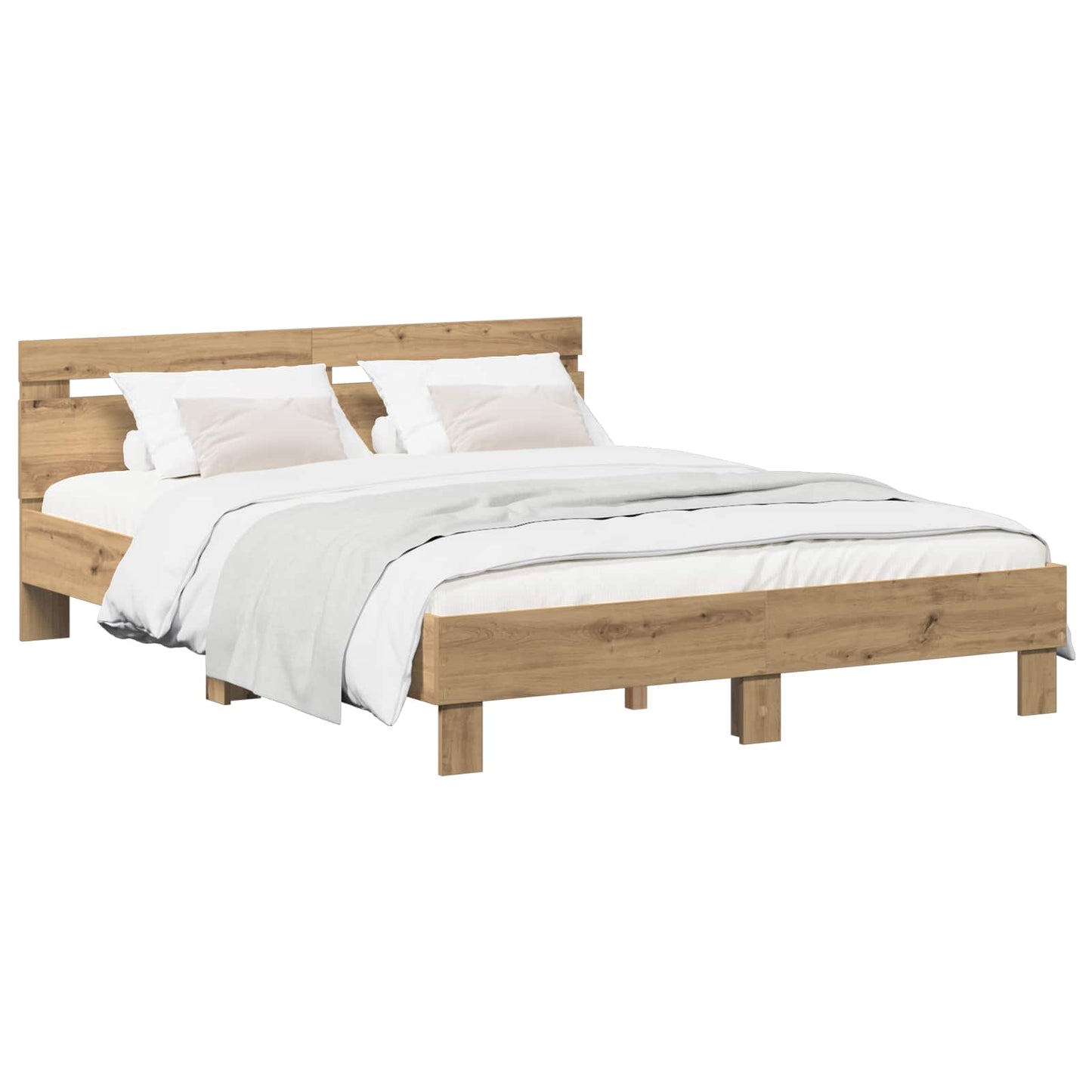 Bettrahmen Artisan-Eiche 140 x 190 cm Holzwerkstoff