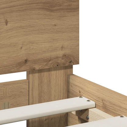 Bettrahmen Artisan-Eiche 120 x 190 cm Holzwerkstoff