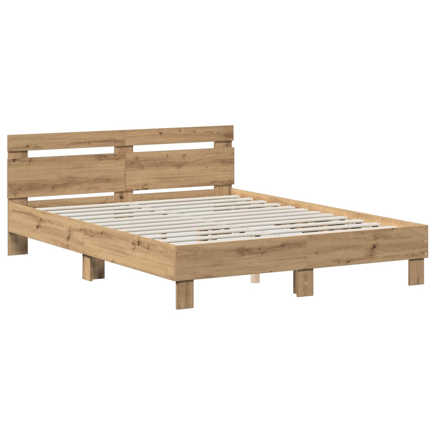 Bettrahmen Artisan-Eiche 120 x 190 cm Holzwerkstoff