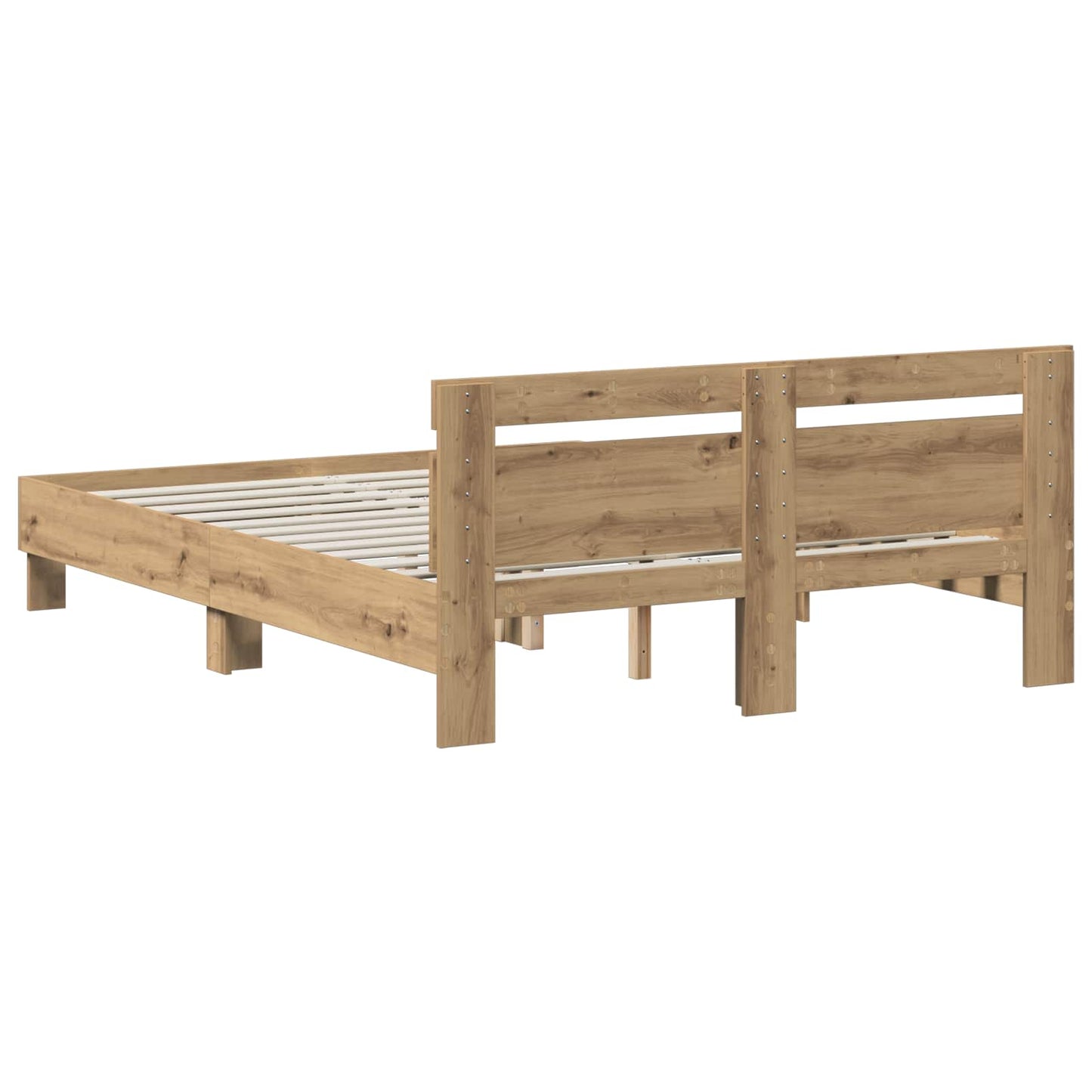 Bettrahmen Artisan-Eiche 120 x 190 cm Holzwerkstoff