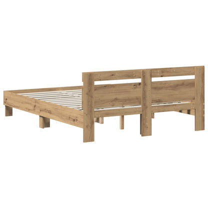 Bettrahmen Artisan-Eiche 120 x 190 cm Holzwerkstoff