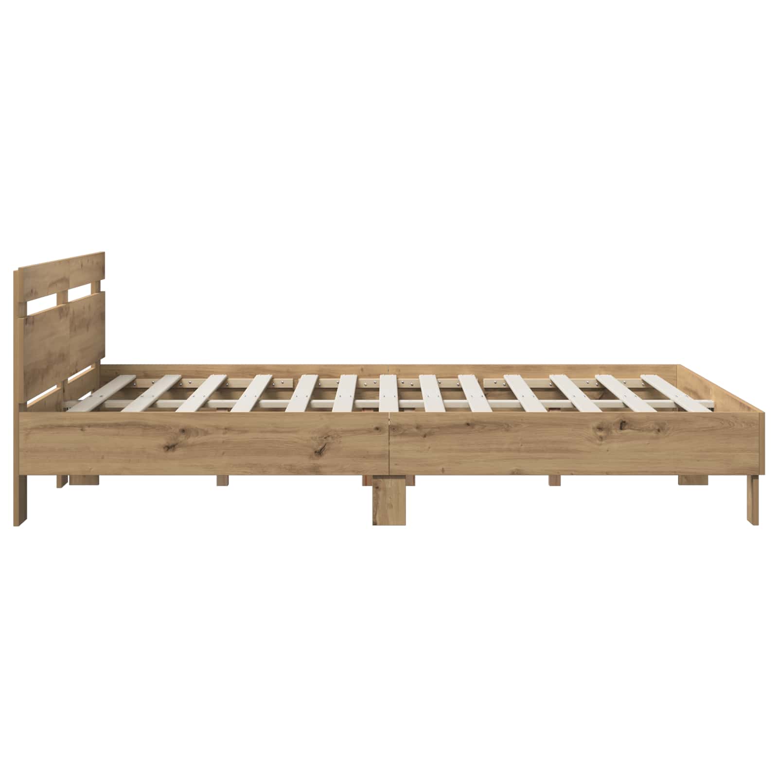 Bettrahmen Artisan-Eiche 120 x 190 cm Holzwerkstoff