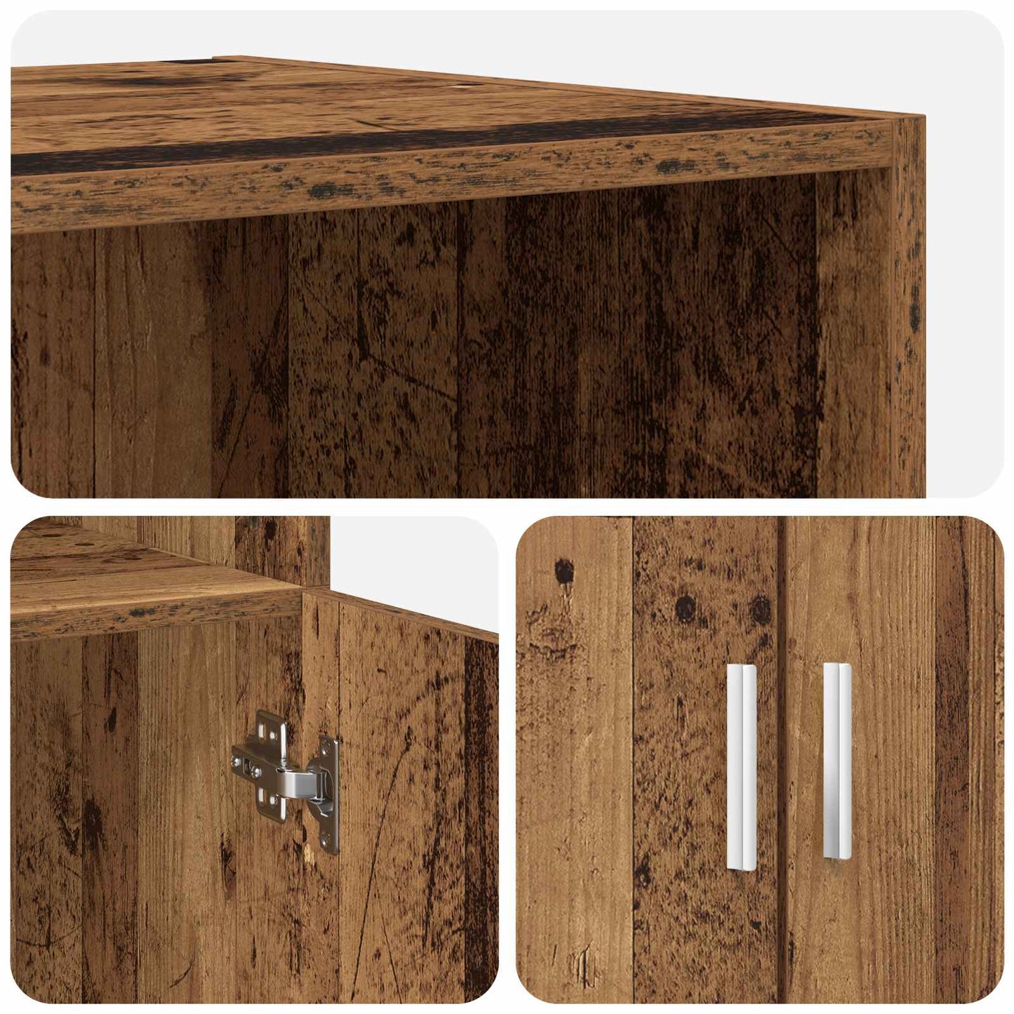 Highboard Altholz 70 x 42,5 x 185 cm Holzwerkstoff