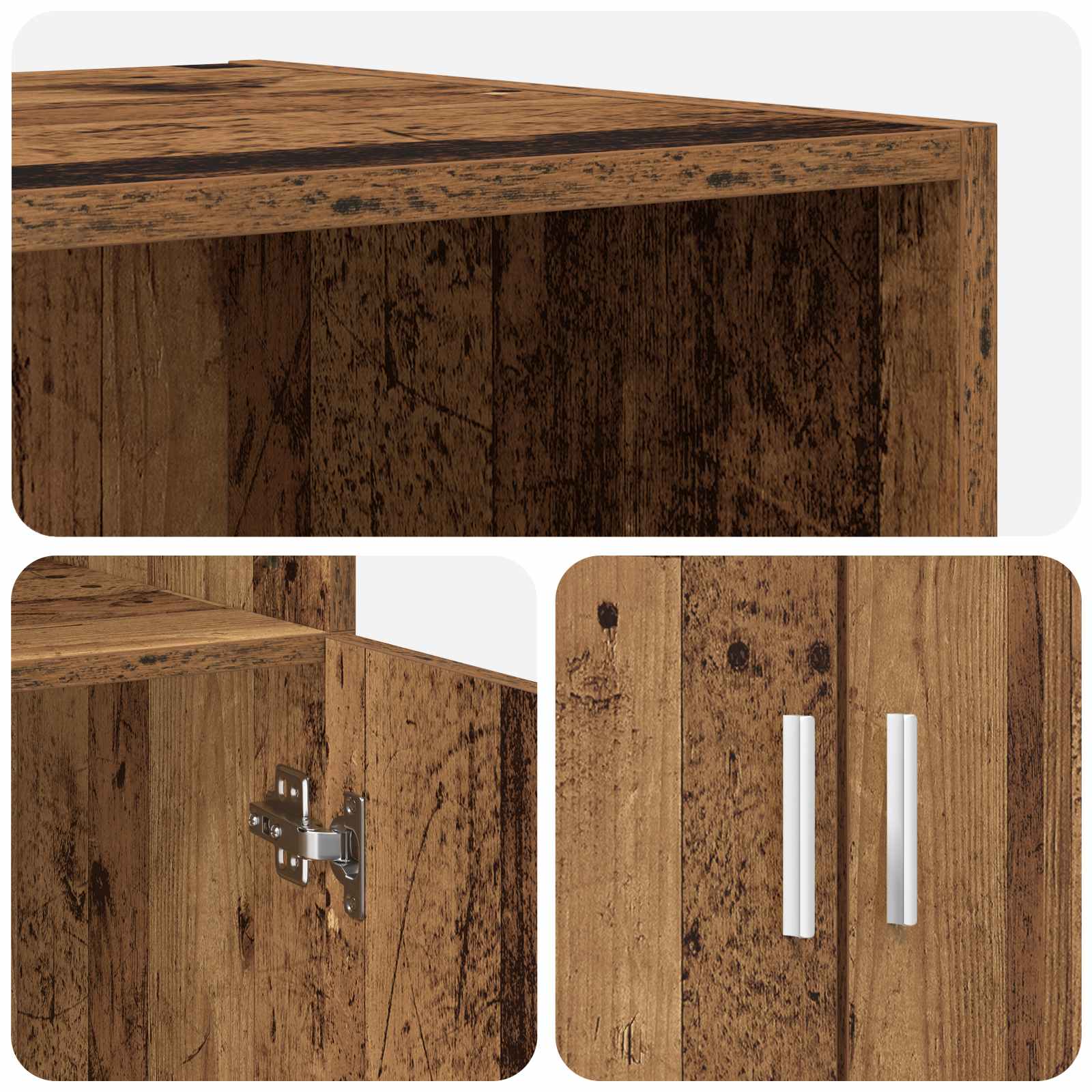 Highboard Altholz 70 x 42,5 x 185 cm Holzwerkstoff