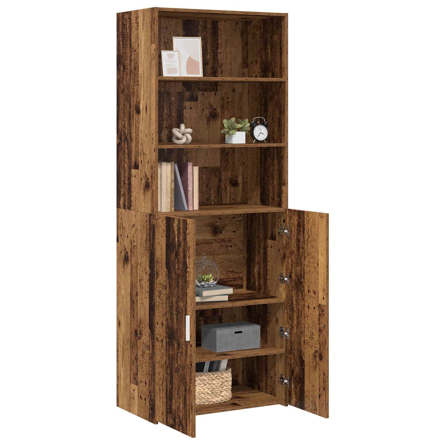 Highboard Altholz 70 x 42,5 x 185 cm Holzwerkstoff