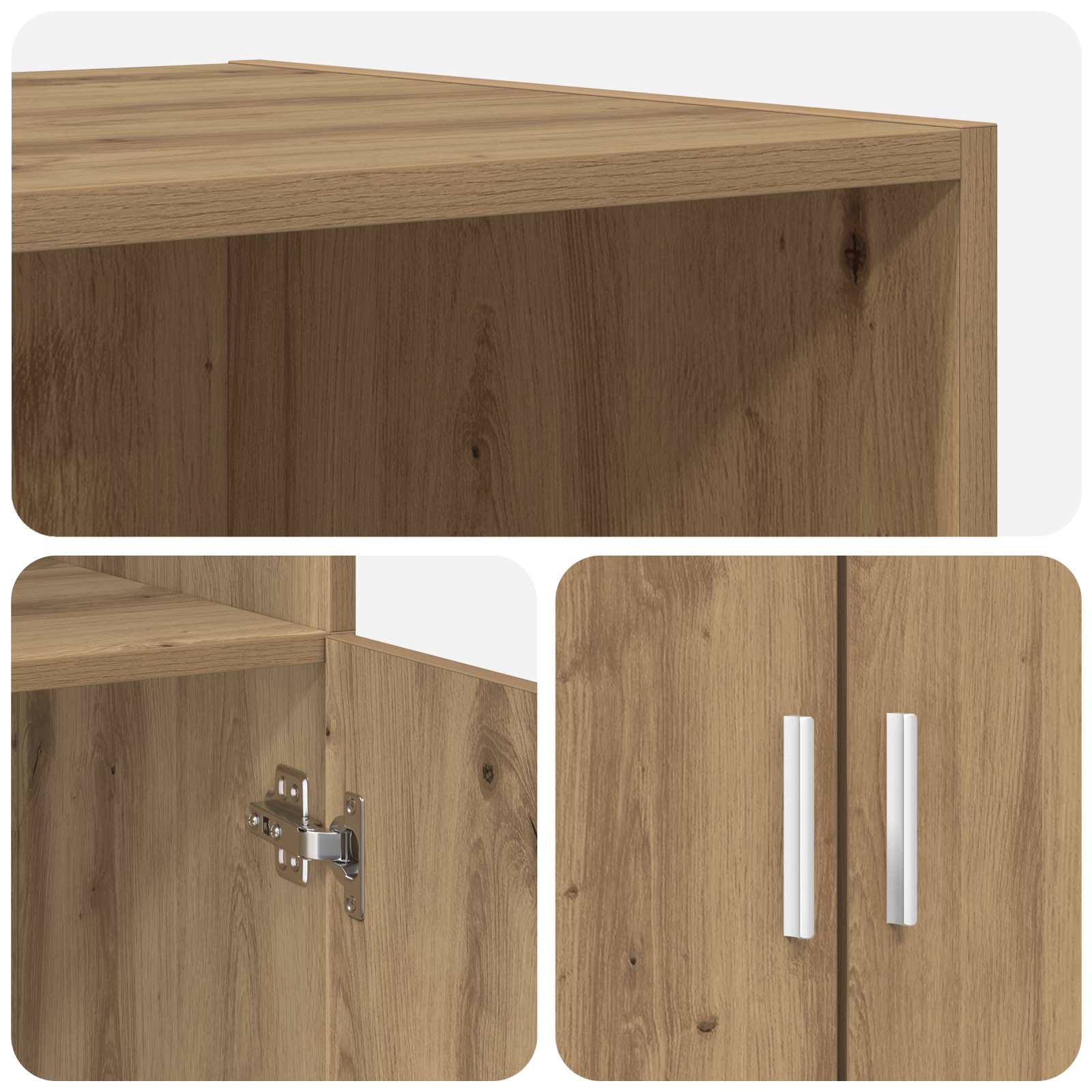 Highboard Artisan-Eiche 70 x 42,5 x 185 cm Holzwerkstoff