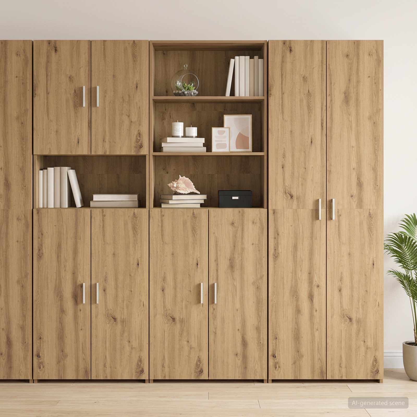 Highboard Artisan-Eiche 70 x 42,5 x 185 cm Holzwerkstoff