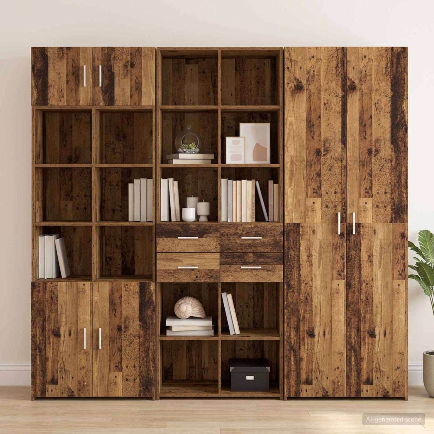 Bücherregal Altholz 30 x 42,4 x 185,2 cm