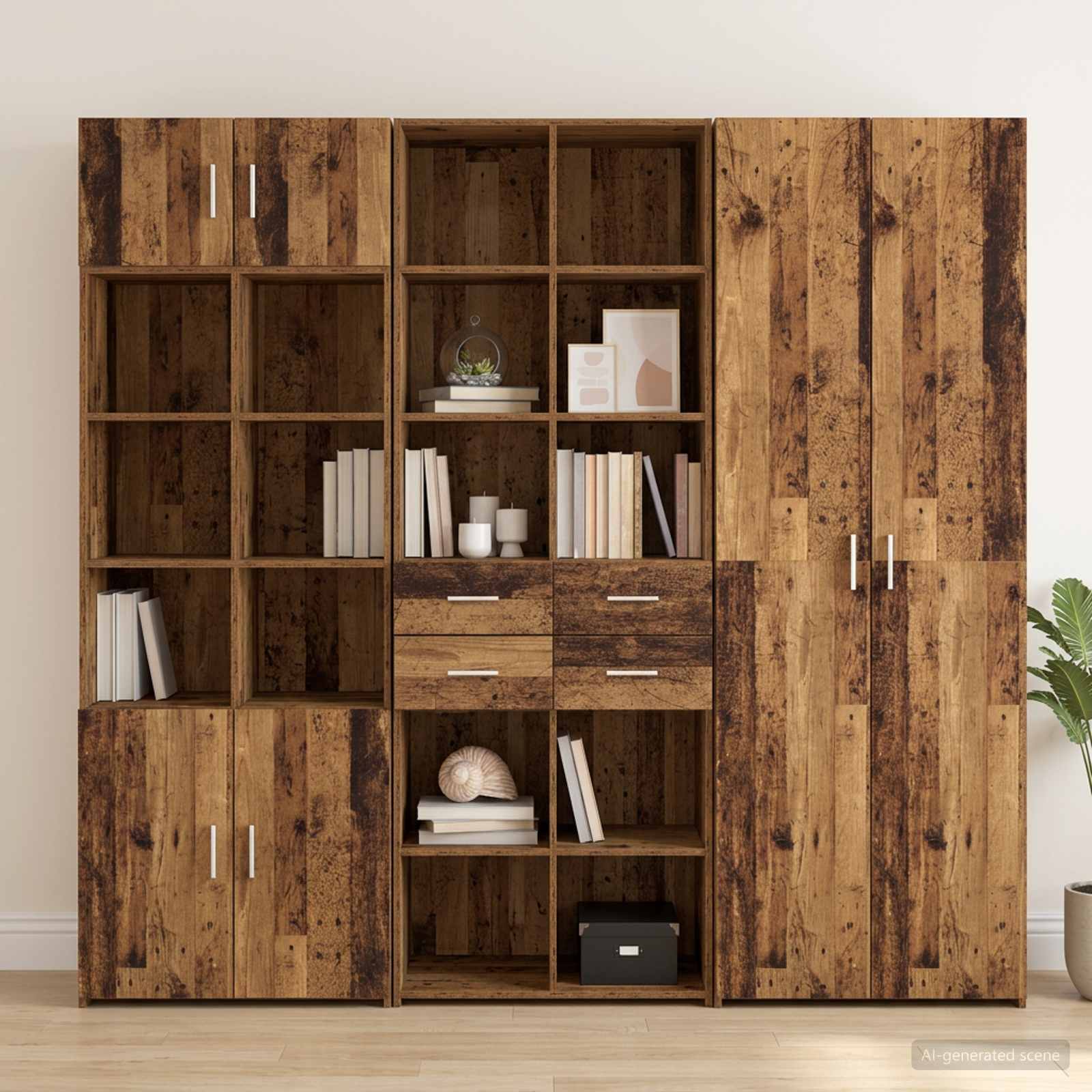 Bücherregal Altholz 30 x 42,4 x 185,2 cm