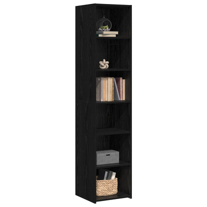 Sideboard Schwarz Eichen-Optik 40 x 41 x 185 cm Holzwerkstoff