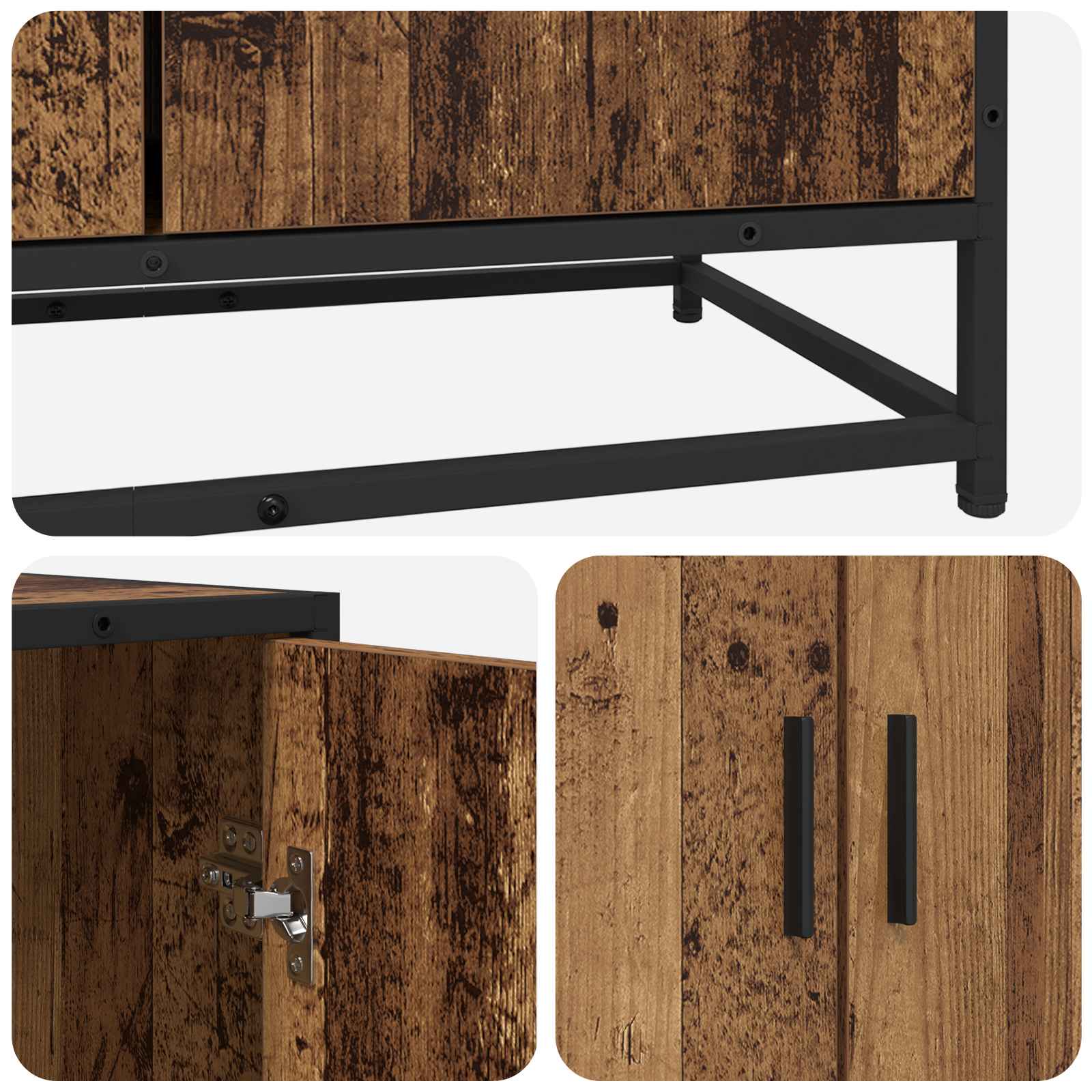 Sideboard Altholz 134 x 35 x 76 cm Holzwerkstoff