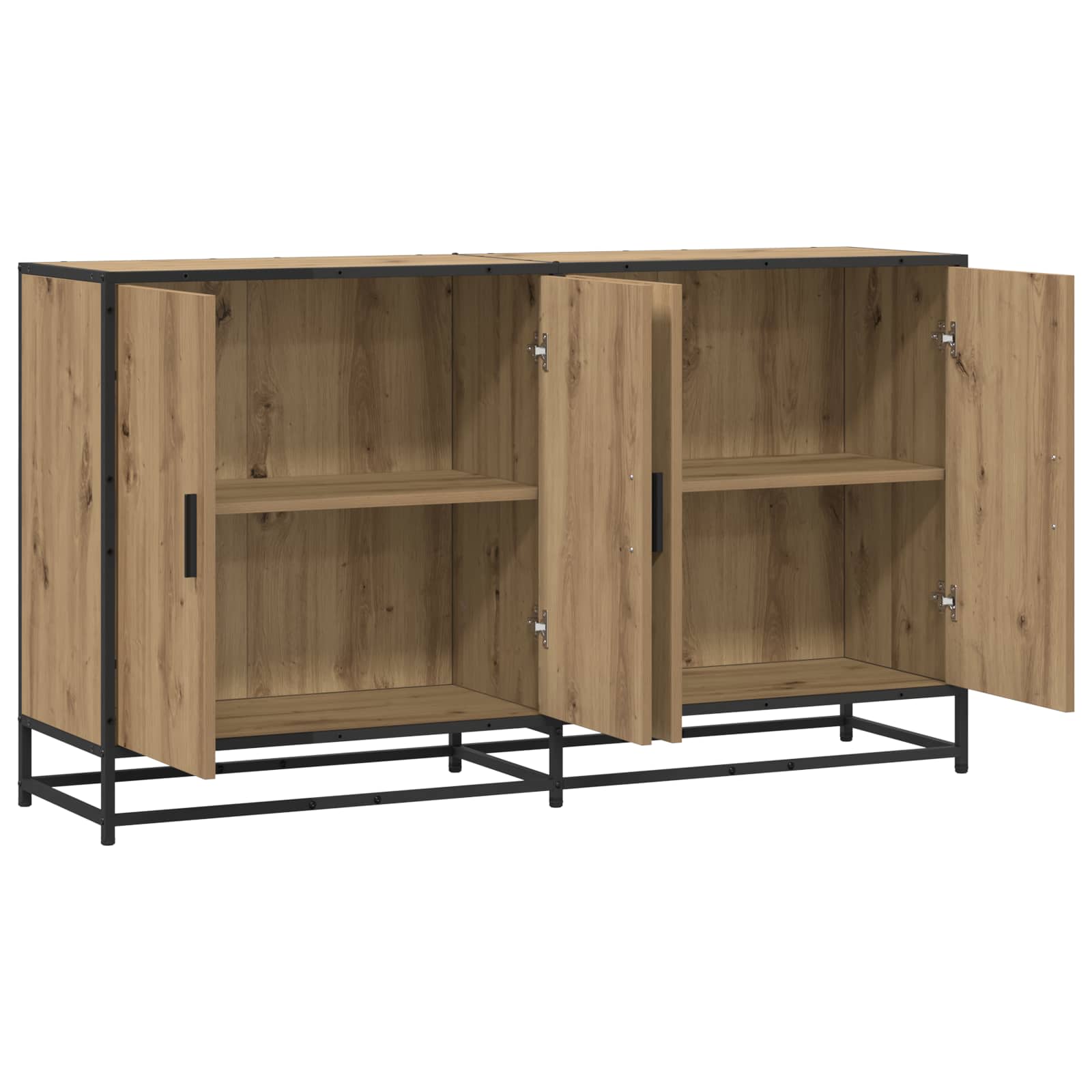 Sideboard Artisan-Eiche 134 x 35 x 76 cm Holzwerkstoff