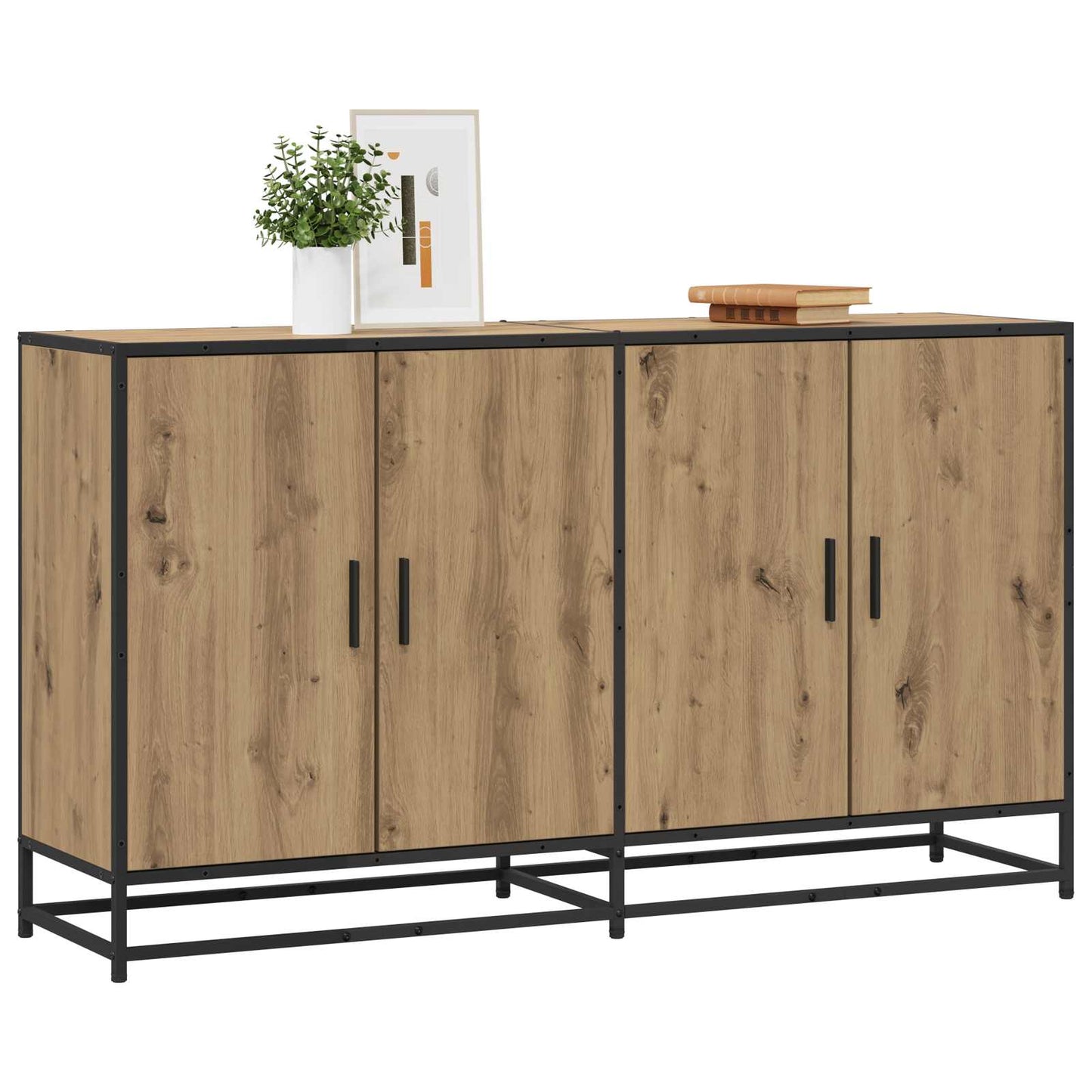 Sideboard Artisan-Eiche 134 x 35 x 76 cm Holzwerkstoff