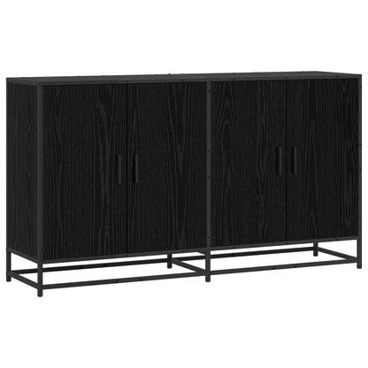 Sideboard Schwarz Eichen-Optik 134 x 35 x 76 cm Holzwerkstoff