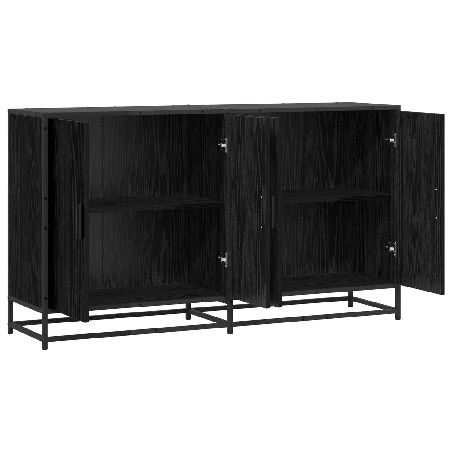 Sideboard Schwarze Eiche 134 x 35 x 76 cm Holzwerkstoff