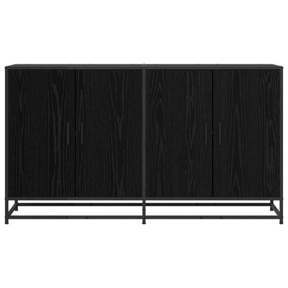 Sideboard Schwarz Eichen-Optik 134 x 35 x 76 cm Holzwerkstoff