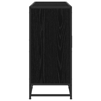 Sideboard Schwarz Eichen-Optik 134 x 35 x 76 cm Holzwerkstoff