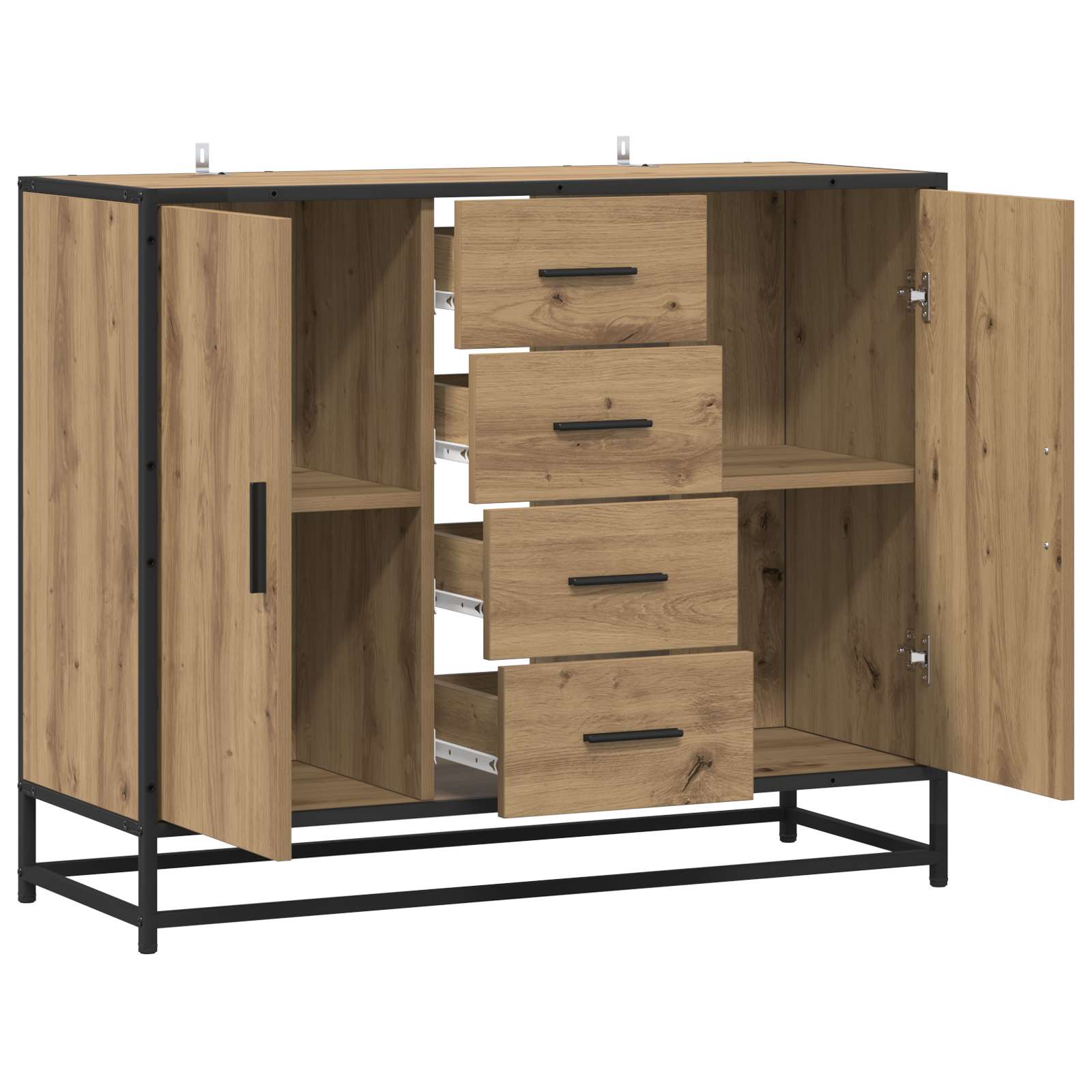 Sideboard Artisan-Eiche 92 x 35 x 76 cm Holzwerkstoff