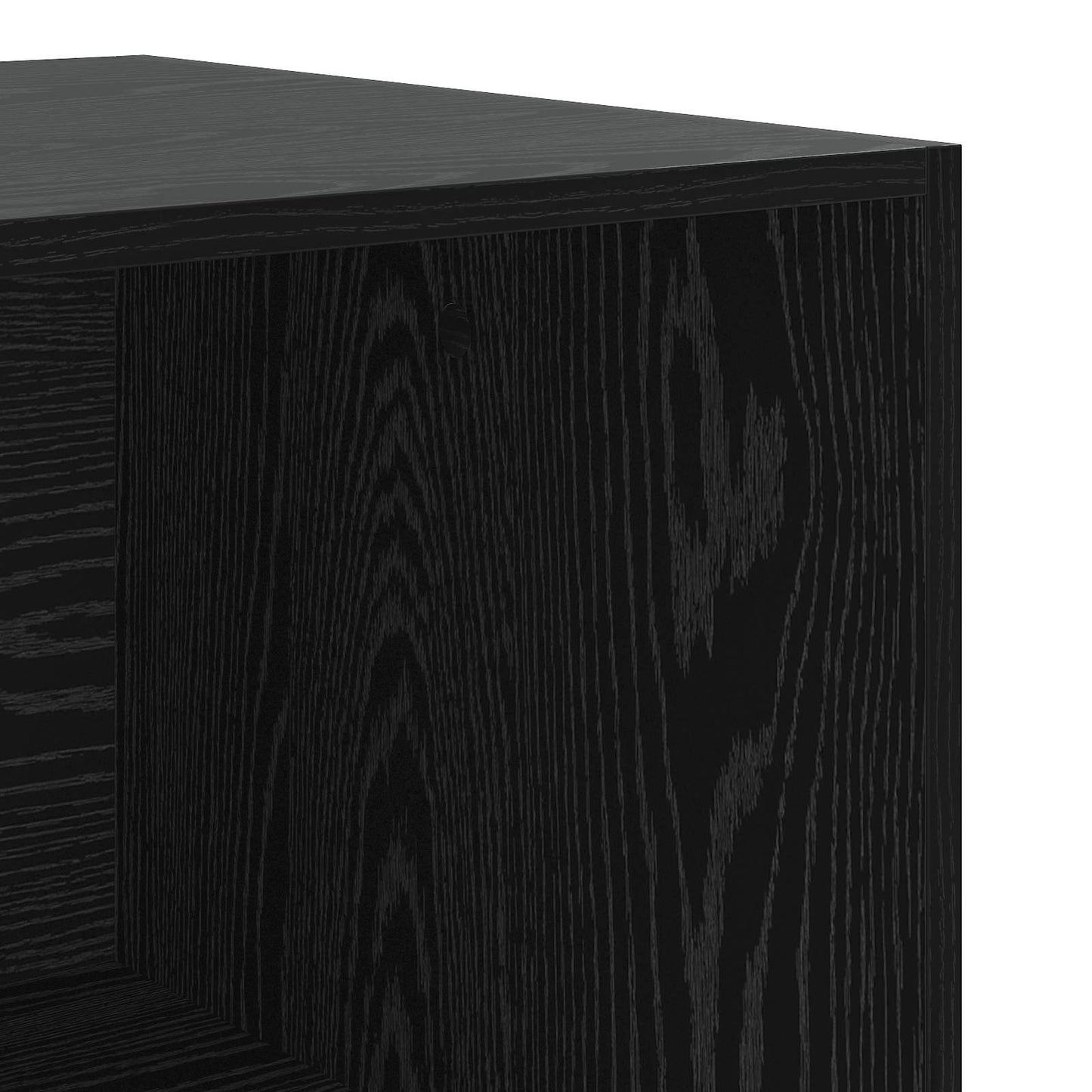 Kleiderschrank Schwarz Eichen-Optik 100 x 50 x 200 cm