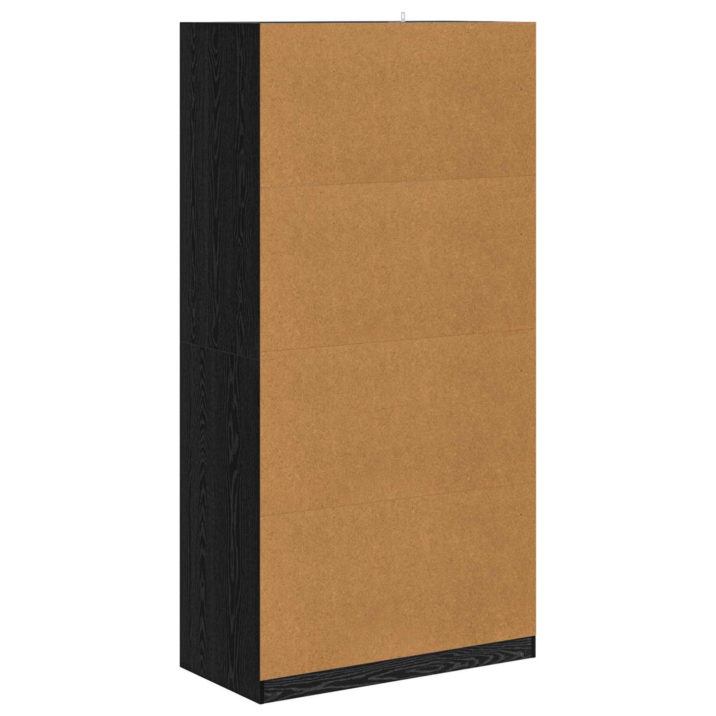 Kleiderschrank Schwarz Eichen-Optik 100 x 50 x 200 cm