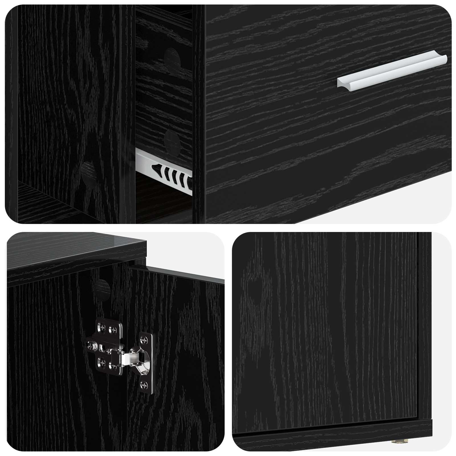 Eckschrank Schwarze Eiche 200 x 40 x 45 cm Holzwerkstoff