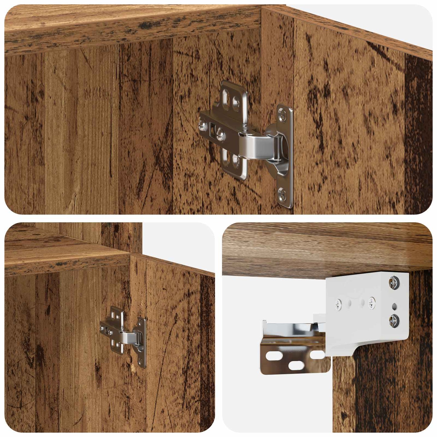 Lagerschrank mit Regalen Altholz 70 x 42,5 x 225 cm