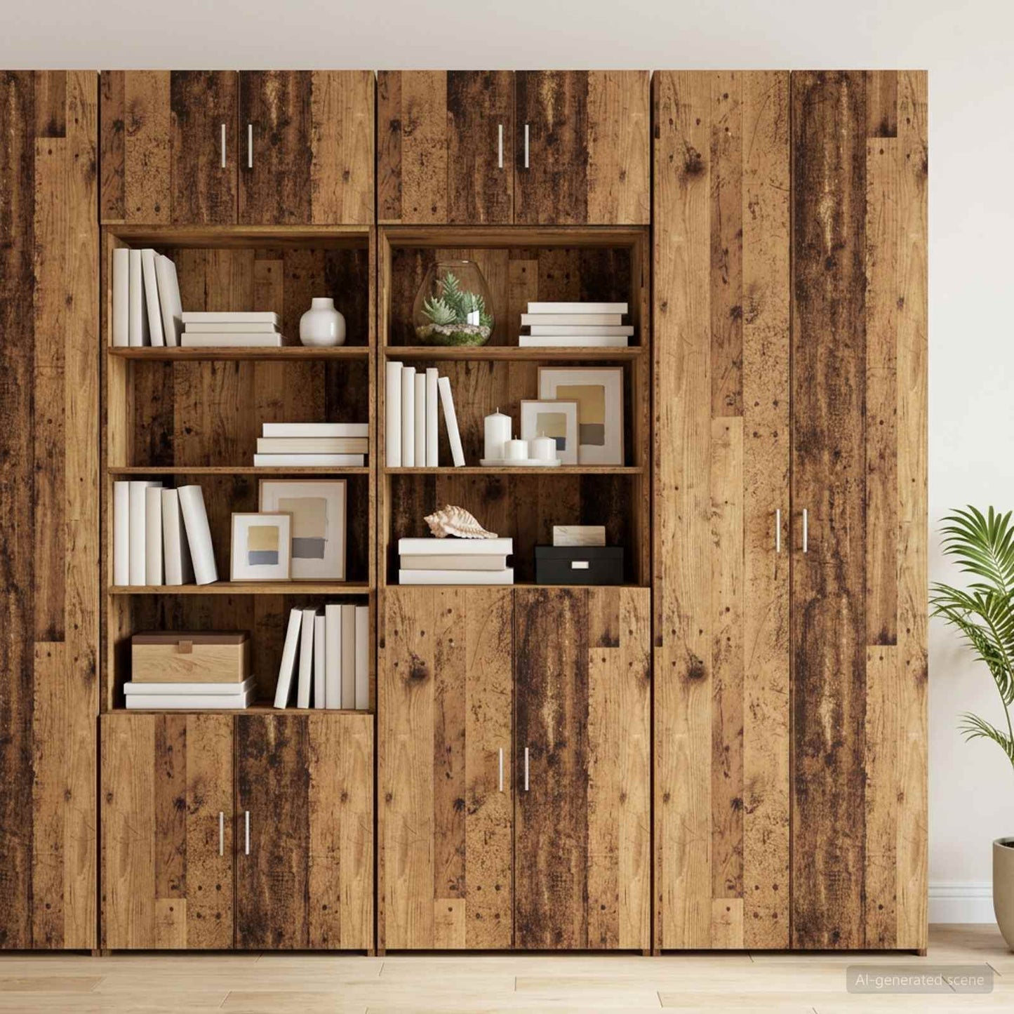 Lagerschrank mit Regalen Altholz 70 x 42,5 x 225 cm
