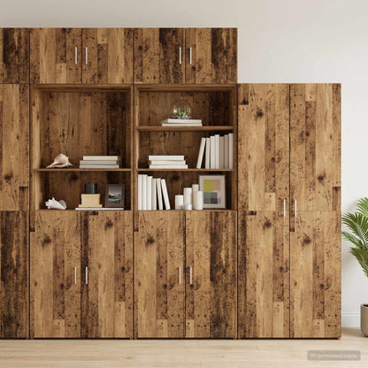 Lagerschrank mit Regalen Altholz 70 x 42,5 x 225 cm