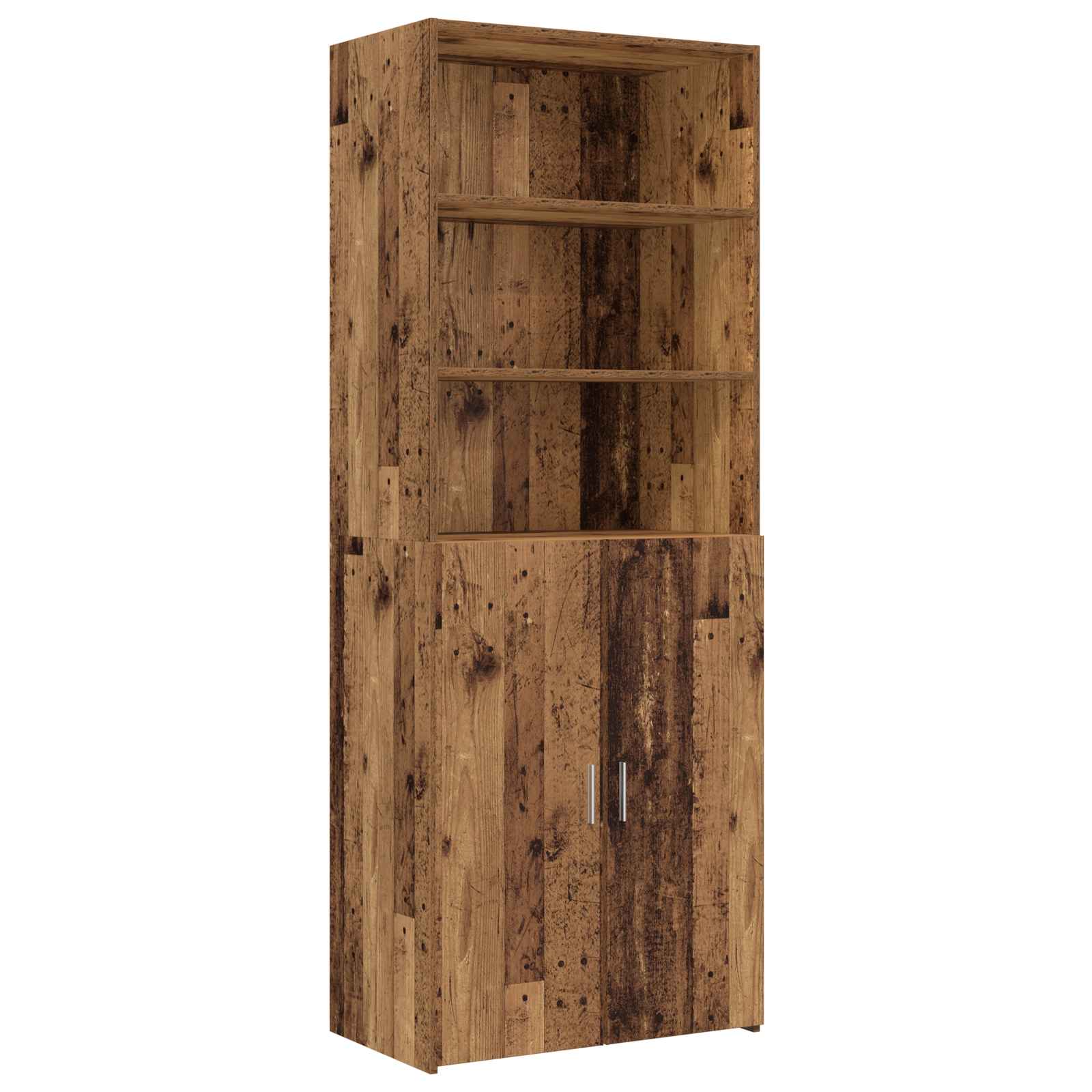 Lagerschrank mit Regalen Altholz 70 x 42,5 x 225 cm