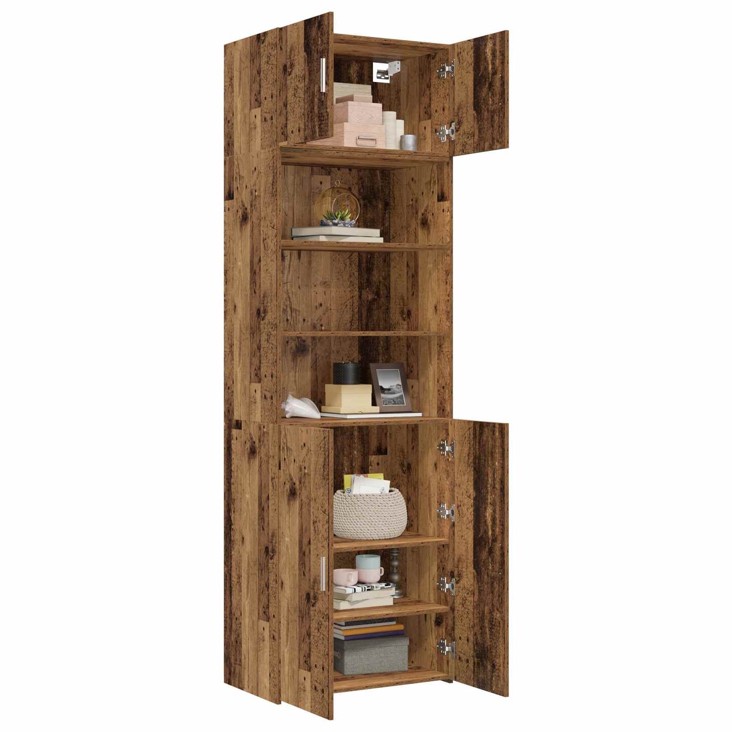 Lagerschrank mit Regalen Altholz 70 x 42,5 x 225 cm