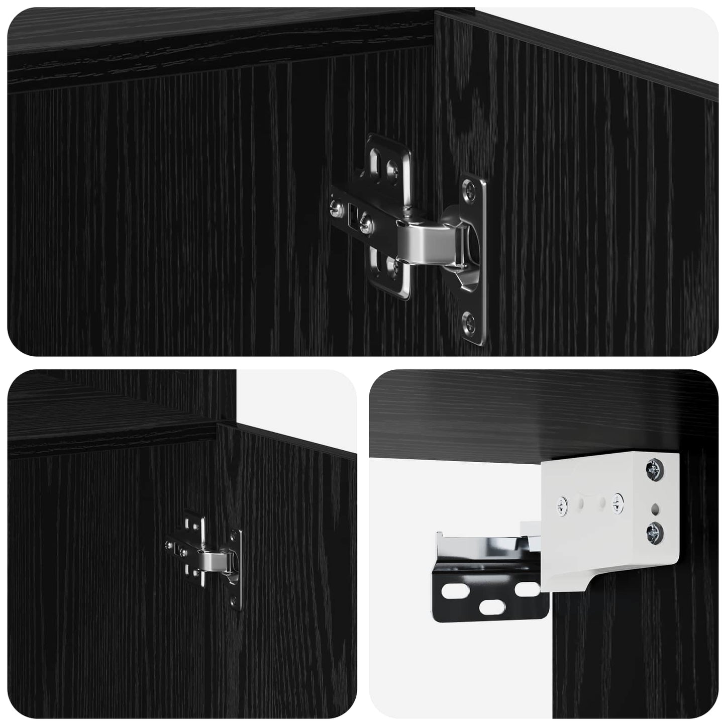 Lagerschrank mit Regalen Schwarze Eiche 70 x 42,5 x 225 cm
