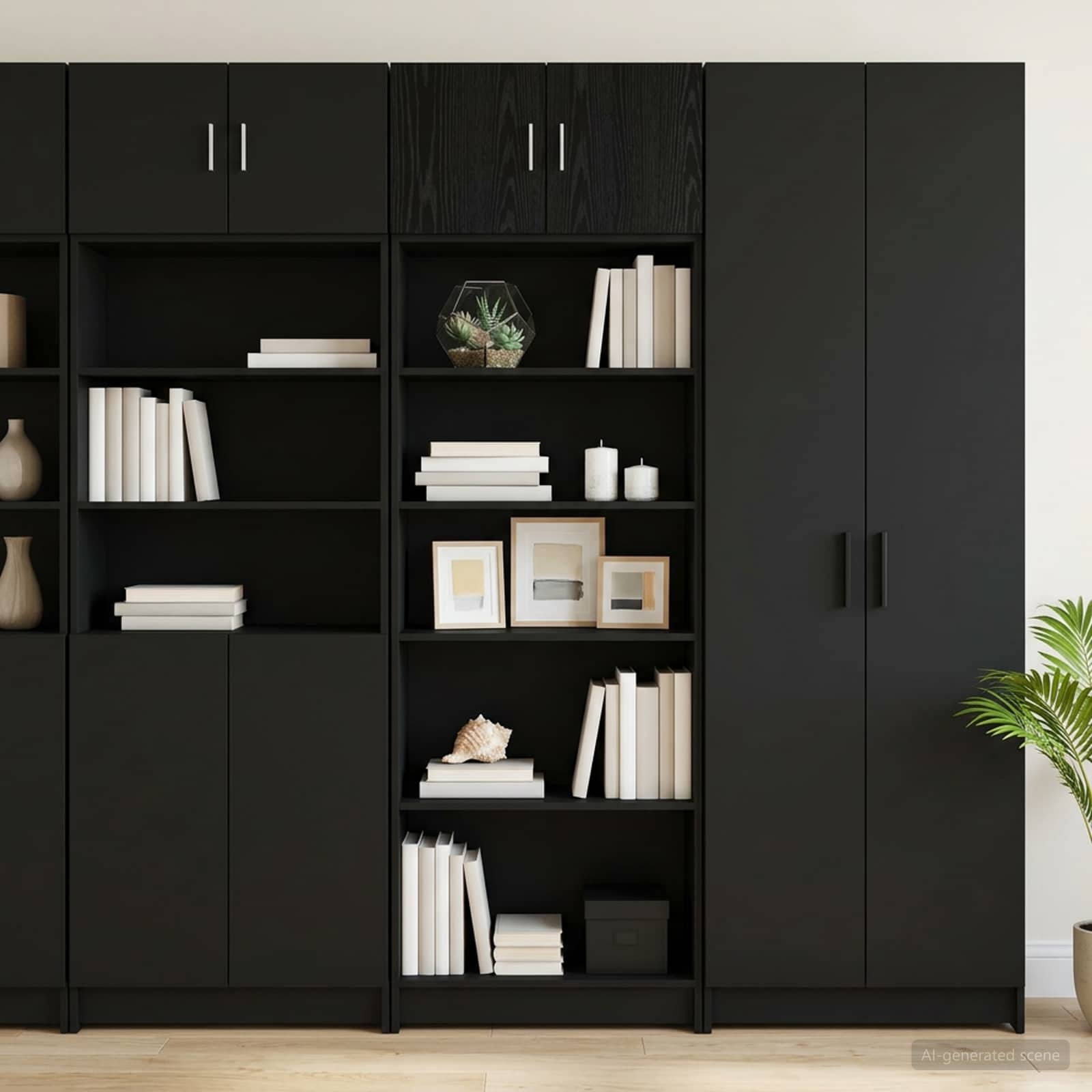 Lagerschrank mit Regalen Schwarze Eiche 70 x 42,5 x 225 cm