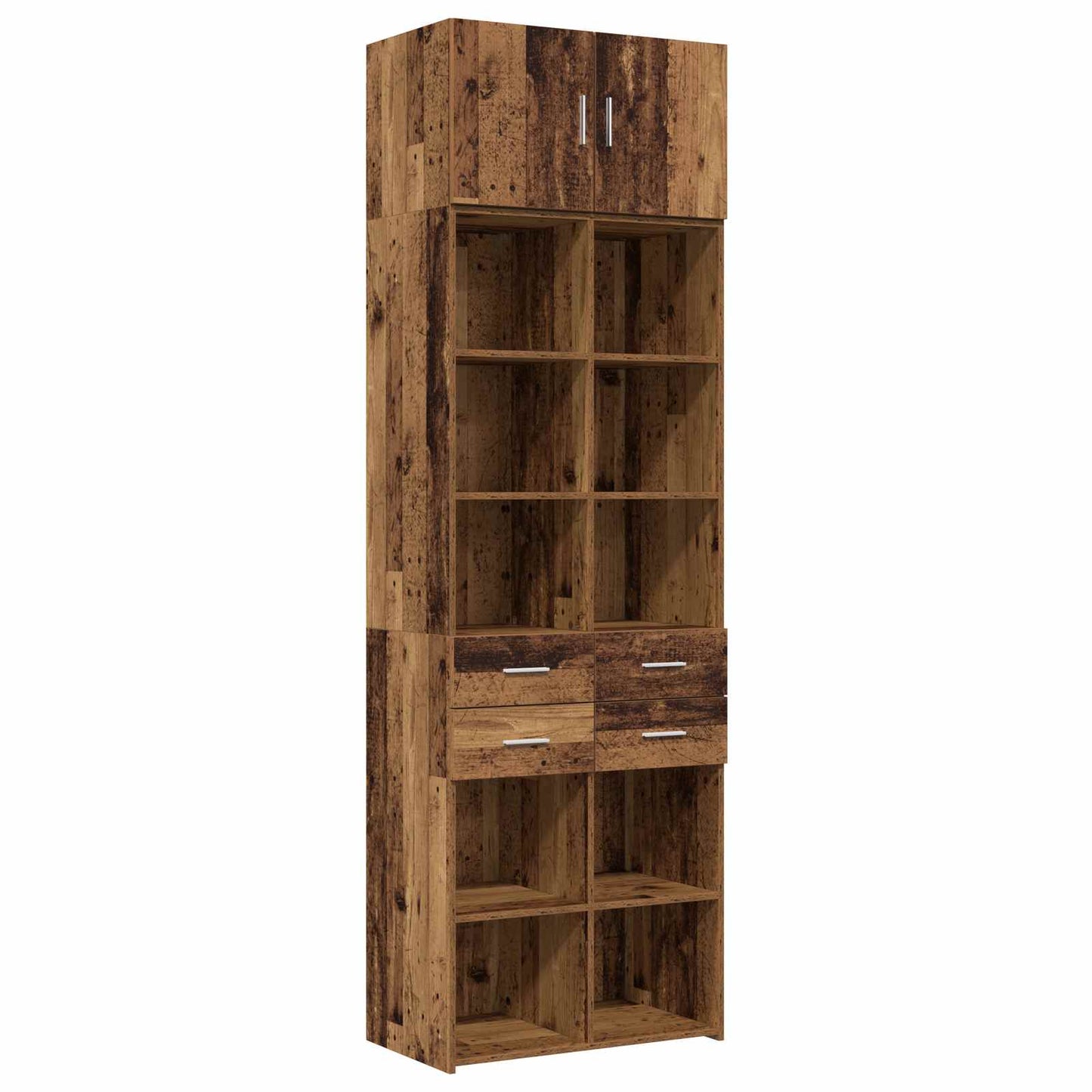Lagerschrank mit Regalen Altholz 70 x 42,5 x 225 cm